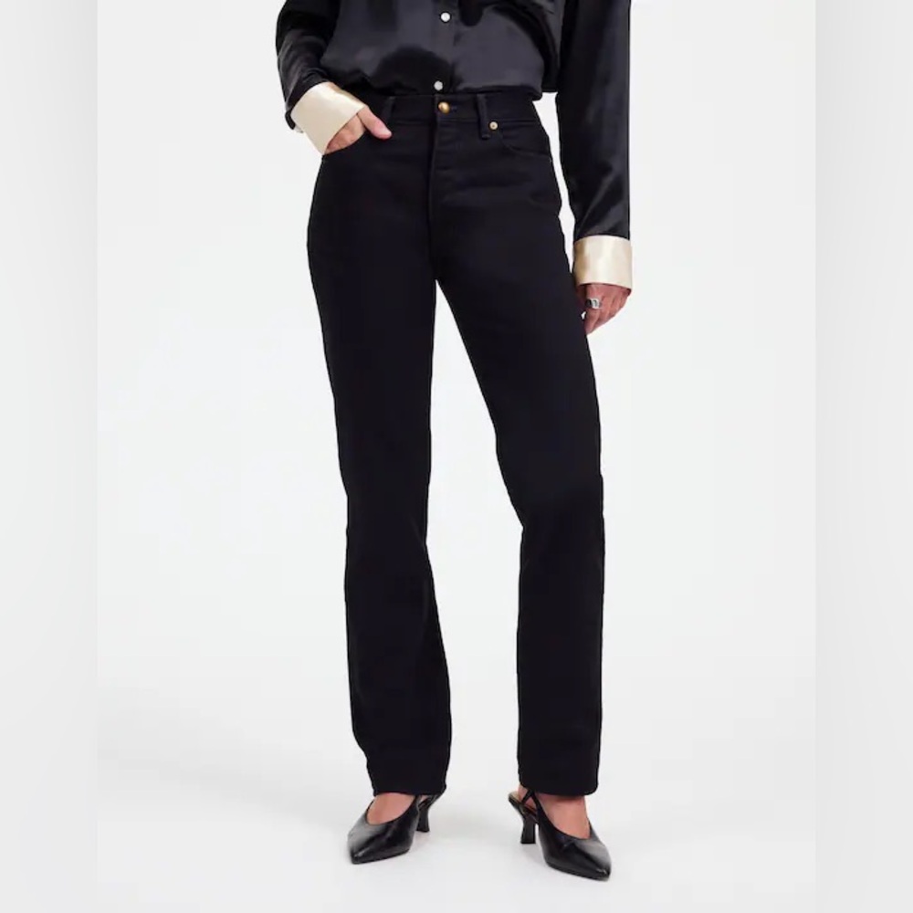 Alexa Chung x Madewell High-Rise Straight Jeans Outridge Wash Black NWT Size 27‎